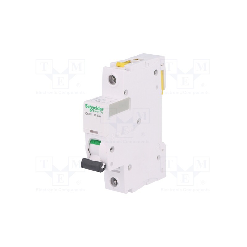 1 pcs x SCHNEIDER ELECTRIC - A9F04132 - Circuit breaker, 230VAC, Inom: 32A, Poles: 1, Charact: C, 6kA, IP20