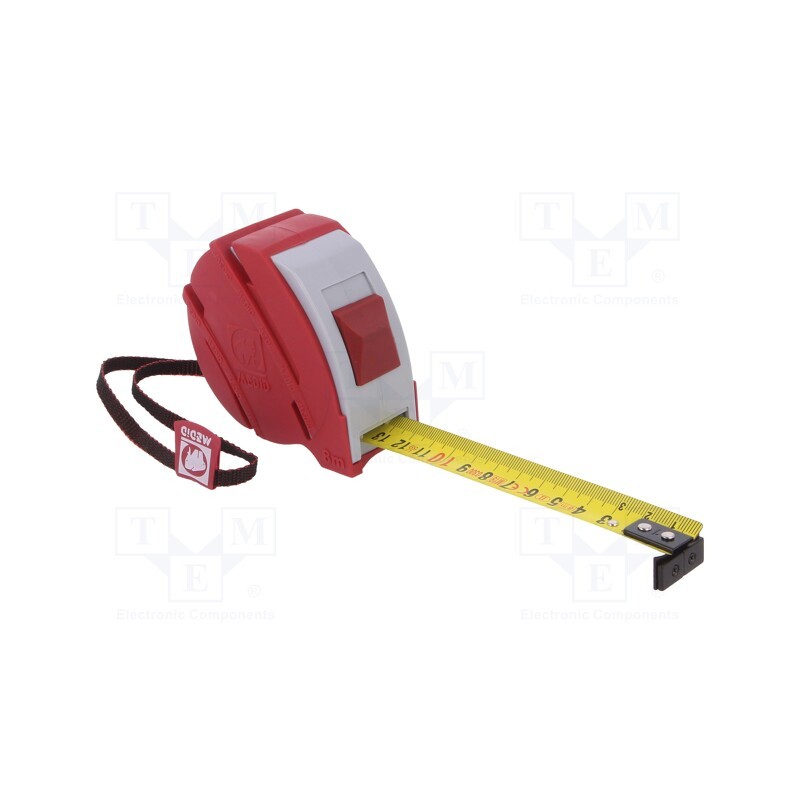 1 pcs x MEDID - 8425M - Measuring tape, L: 8m, Width: 25mm, Enclos.mat: ABS,rubber, measure