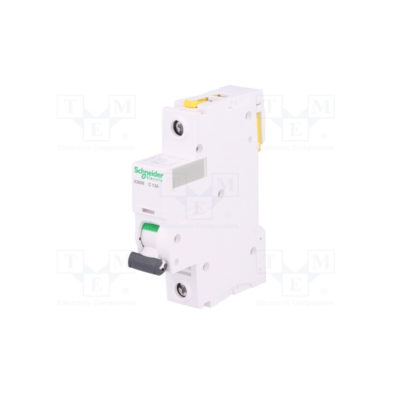 1 pcs x SCHNEIDER ELECTRIC - A9F04113 - Circuit breaker, 230VAC, Inom: 13A, Poles: 1, Charact: C, 6kA, IP20