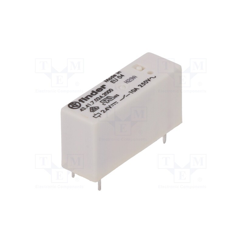 1 pcs x FINDER - 43.41.7.024.2000 - Relay: electromagnetic, SPDT, Ucoil: 24VDC, Icontacts max: 15A