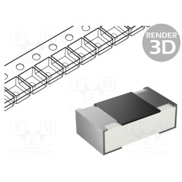 100 pcs x ROYAL OHM - HP05W3F750JT5E - Resistor: thick film, high power, SMD, 0805, 75Ω, 0.3W, ±1%
