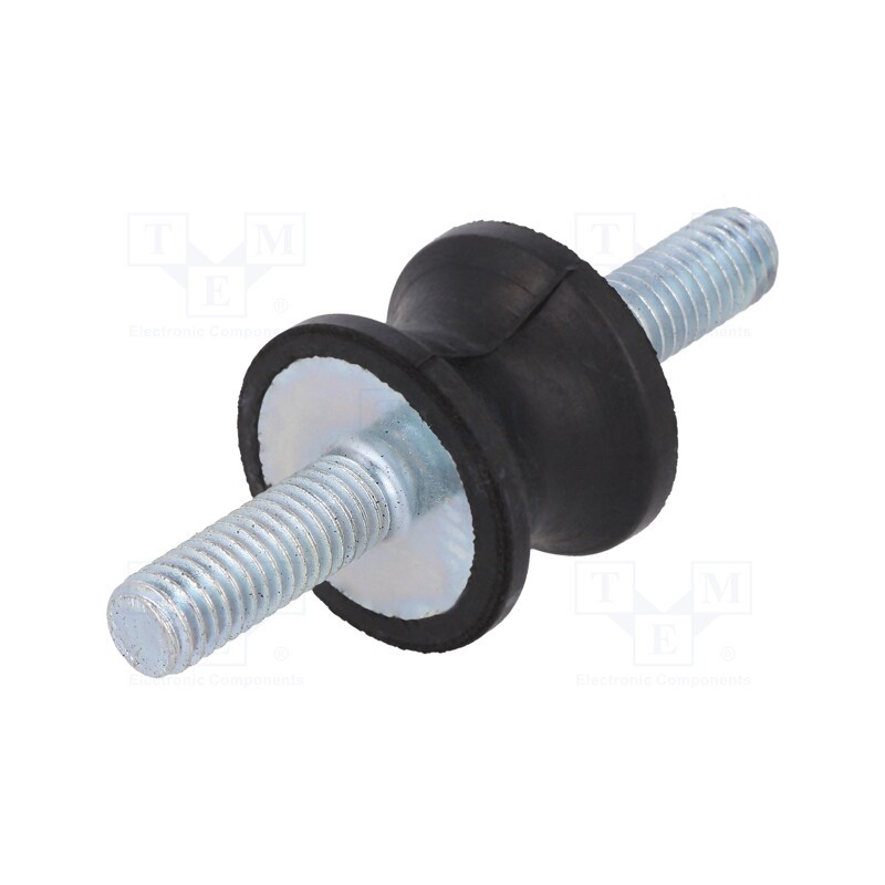 1 pcs x ELESA+GANTER - DVC.1-20-14-15-M6-18-55 - Vibration damper, M6, Ø: 20mm, rubber, L: 15mm, Thread len: 18mm