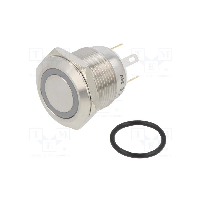 1 pcs x ONPOW - GQ19F-10E/J/B/24V/S - Switch: vandal resistant, Pos: 2, SPST-NO, 0.5A/220VAC, 2A/36VDC