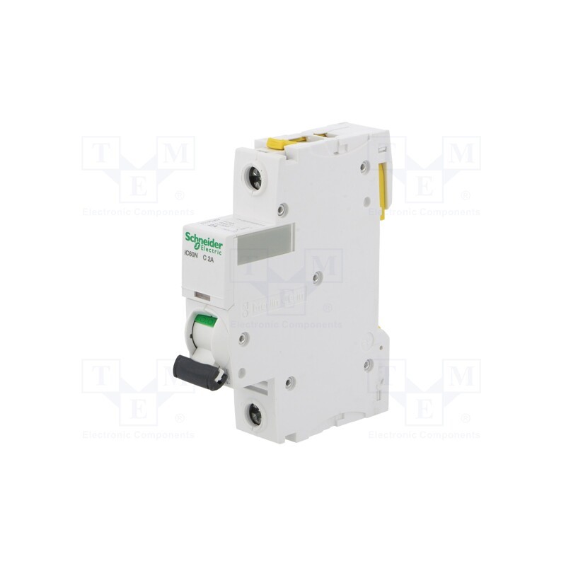1 pcs x SCHNEIDER ELECTRIC - A9F04102 - Circuit breaker, 230VAC, Inom: 2A, Poles: 1, for DIN rail mounting