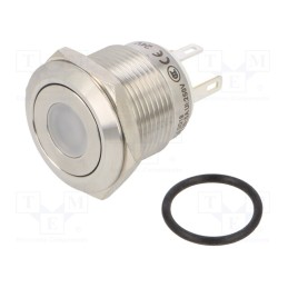 1 pcs x ONPOW - GQ19F-10D/J/W/24V/S - Switch: vandal resistant, Pos: 2, SPST-NO, 0.5A/220VAC, 2A/36VDC