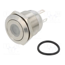 1 pcs x ONPOW - GQ19F-10D/J/R/24V/S - Switch: vandal resistant, Pos: 2, SPST-NO, 0.5A/220VAC, 2A/36VDC
