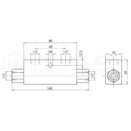Hydraulic actuator 63 36 160 l 442 hydrolider lock