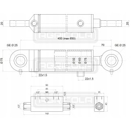 Hydraulic actuator 63 32 200 l 450 hydrolider lock