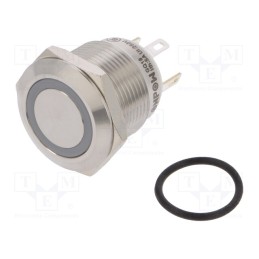 1 pcs x ONPOW - GQ19F-10E/J/Y/24V/S - Switch: vandal resistant, Pos: 2, SPST-NO, 0.5A/220VAC, 2A/36VDC