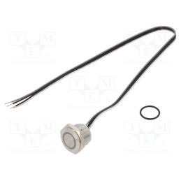 1 pcs x ONPOW - MTA16F-10E/Y/Y/24V/S - Switch: vandal resistant, Pos: 2, SPST-NO, 50mA/24VDC, IP65, yellow