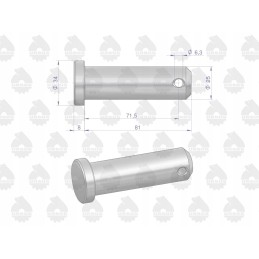 Lower link joint pin 80450096 88450083