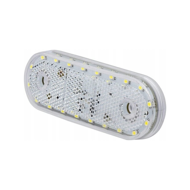 Rectangular LED marker lamp 12 24v, white, unpleasant