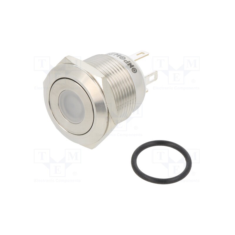1 pcs x ONPOW - GQ19F-10D/J/G/24V/S - Switch: vandal resistant, Pos: 2, SPST-NO, 0.5A/220VAC, 2A/36VDC