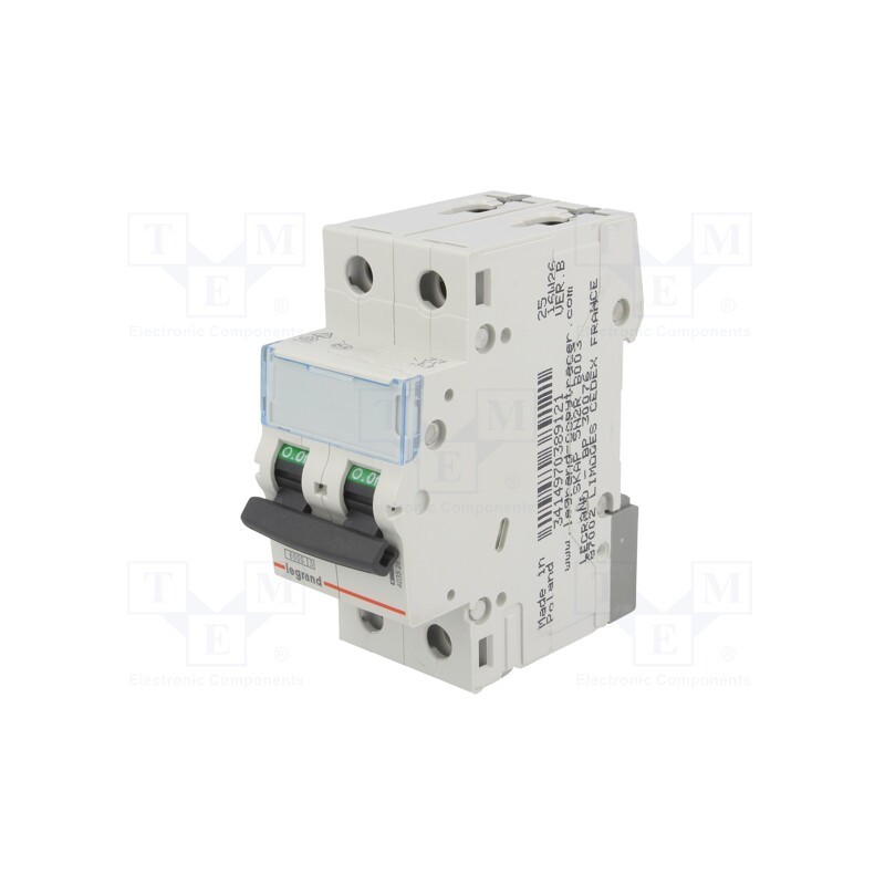 1 pcs x LEGRAND - S 302 C16 TX - Circuit breaker, 400VAC, Inom: 16A, Poles: 2, Charact: C, 6kA, IP20