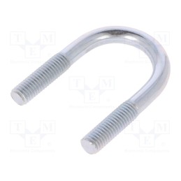 1 pcs x DROMET - CB.8..28..58(3/4') - U-bolt, B, 1.25, steel, zinc, Thread len: 25mm, for fixing pipes