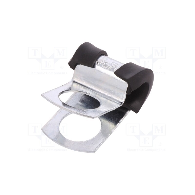 1 pcs x MPC INDUSTRIES - LKD10516 -AS - Fixing clamp, ØBundle : 5mm, W: 16mm, steel, Cover material: EPDM
