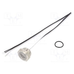 1 pcs x ONPOW - MTA19F-10E/Y/W/24V/S - Switch: vandal resistant, Pos: 2, SPST-NO, 50mA/24VDC, IP65, white