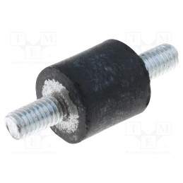 1 pcs x ELESA+GANTER - DVA.1-8-8-M3-6-55 - Vibration damper, M3, Ø: 8mm, rubber, L: 8mm, Thread len: 6mm, 70N