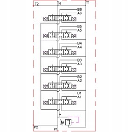Hydraulic distributor 6z80 6xa1 24v badestnost