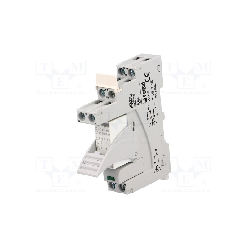 1 set x RELPOL - PI84-024DC-M41G-TS-2012 - Relay: interface, DPDT, Ucoil: 24VDC, 8A, 8A/230VAC, 8A/24VDC, 100mΩ