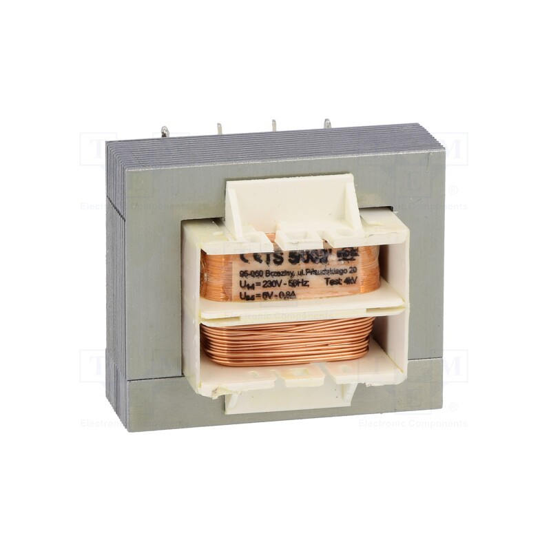 1 pcs x INDEL - TS5/002 - Transformer: mains, 5VA, 230VAC, 6V, 800mA, screw type, IP00