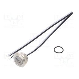 1 pcs x ONPOW - MTA19F-10E/Y/R/24V/S - Switch: vandal resistant, Pos: 2, SPST-NO, 50mA/24VDC, IP65, red