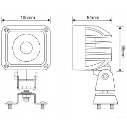 LED work lamp 25w 2500 lm diffused light