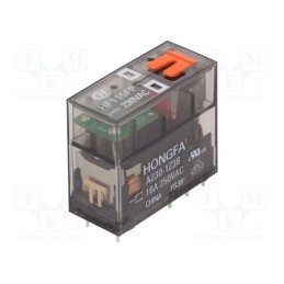 1 pcs x HONGFA RELAY - HF115FP/A230-1Z3B - Relay: electromagnetic, SPDT, Ucoil: 230VAC, 16A, 16A/250VAC, PCB