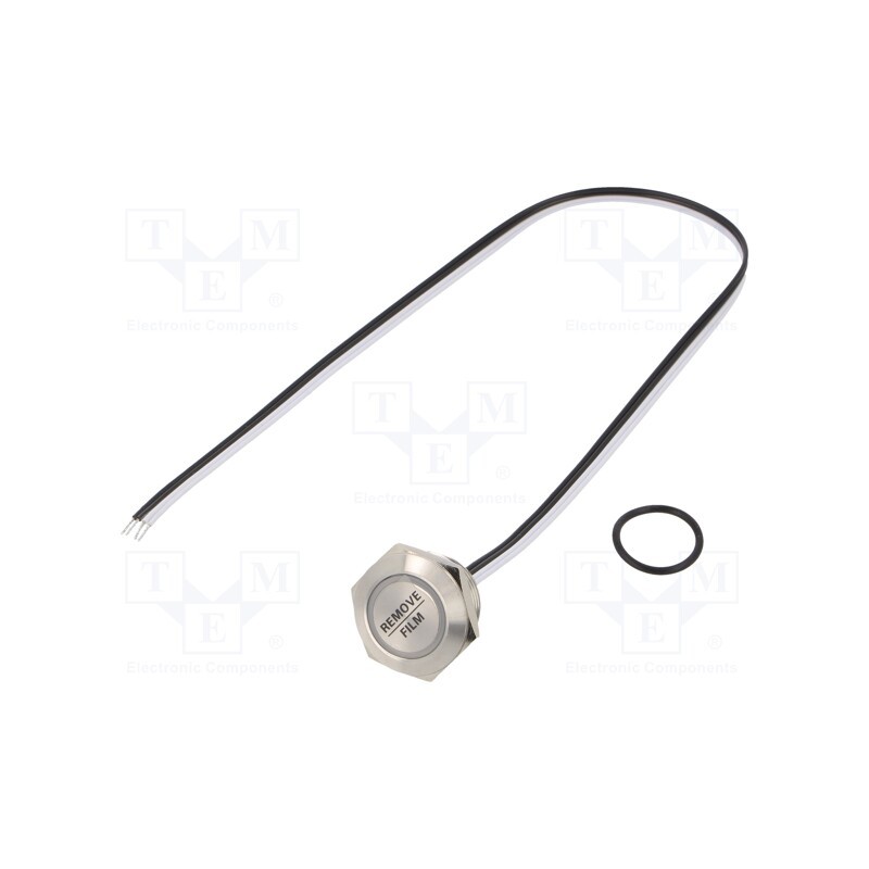 1 pcs x ONPOW - MTA19F-10E/Y/B/24V/S - Switch: vandal resistant, Pos: 2, SPST-NO, 50mA/24VDC, IP65, blue