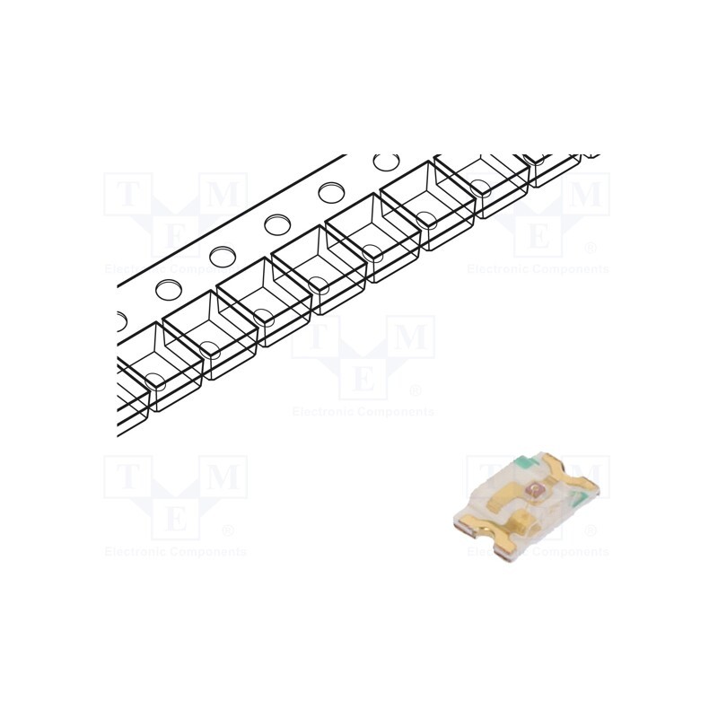 5 pcs x KINGBRIGHT ELECTRONIC - KPHCM-2012EC-T - LED, SMD, 0805, red, 7÷20mcd, 2x1.25x0.4mm, 140°, 2÷2.5V, 20mA, 75mW