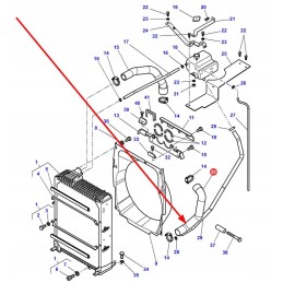 3786859m1 rubber hose of the cooling system