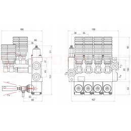 Hydraulic distributor 4s 40l 4xa1 badestnost gnia