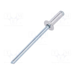 1 pcg x NOVUS - 045-0021 - Rivet, aluminium, Rivet diam: 3mm, L.rivet: 8mm, 30pcs.