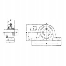 Ucp207gp bearing with vertical housing