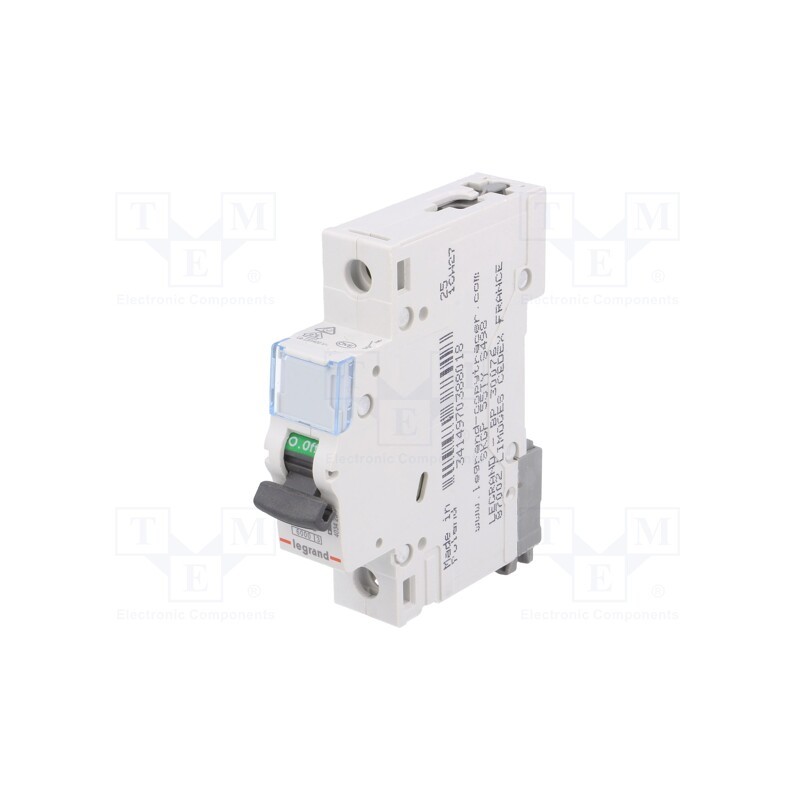 1 pcs x LEGRAND - S 301 C0.5 TX - Circuit breaker, 230VAC, Inom: 0.5A, Poles: 1, Charact: C, 6kA, IP20