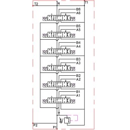 Hydraulic distributor 6z50 6xa1 12v badestnost