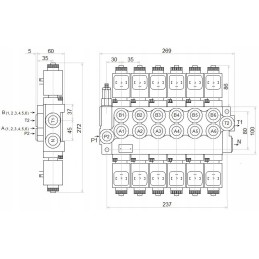Hydraulic distributor 6z50 6xa1 12v badestnost