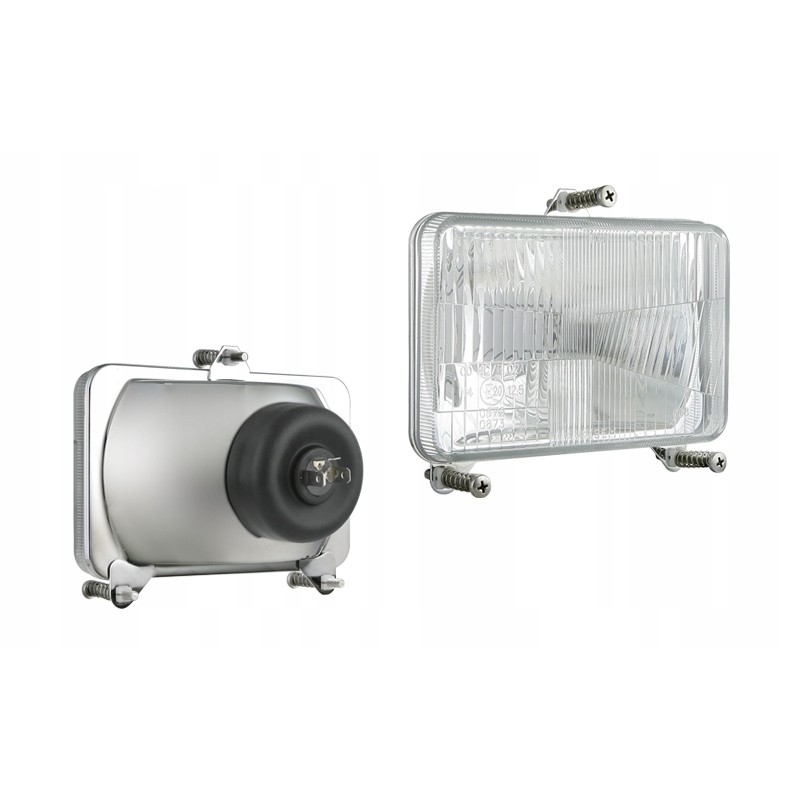 H4 headlight with internal recess seal