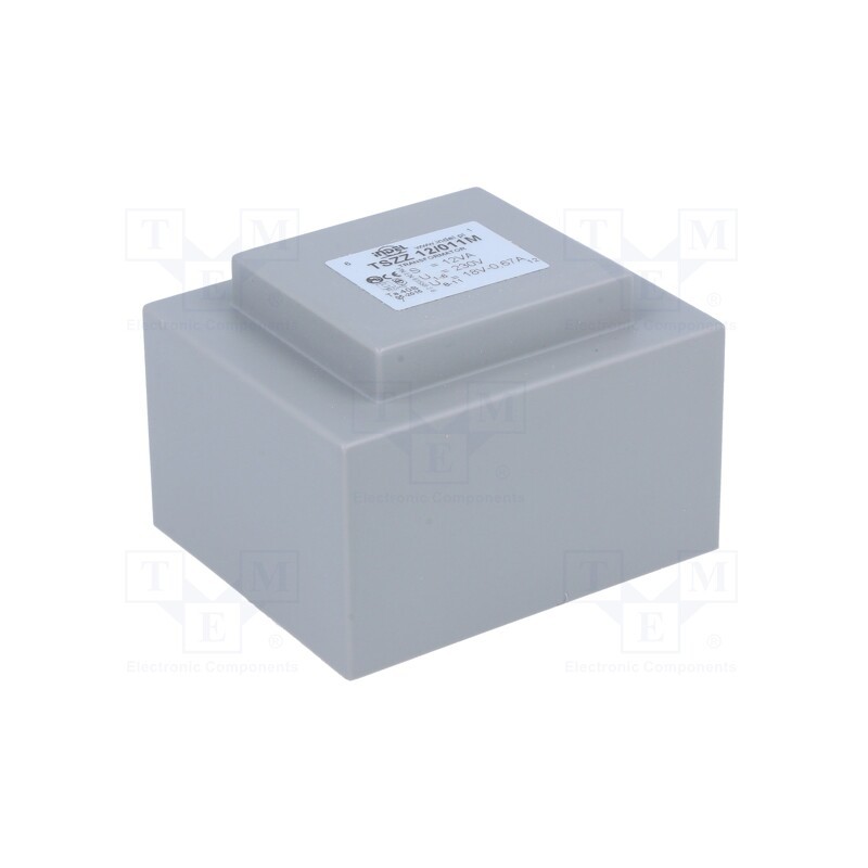 1 pcs x INDEL - TSZZ12/011M - Transformer: encapsulated, 12VA, 230VAC, 18V, 660mA, PCB, IP00