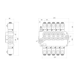 Hydraulic distributor 5z80 5xa1 12v badestnost