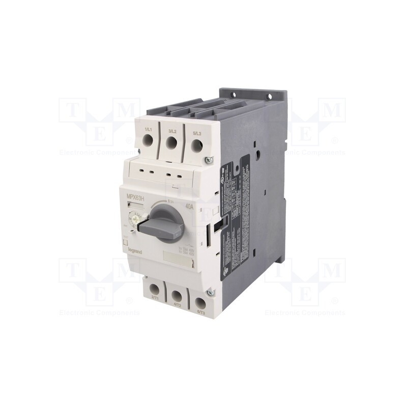 1 pcs x LEGRAND - MPX3 63H 28-40A - Motor breaker, 18.5kW, 230÷690VAC, for DIN rail mounting, IP20