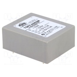 1 pcs x INDEL - TSPZ6/002 - Transformer: encapsulated, 6VA, 230VAC, 6V, 6V, 500mA, 500mA, PCB