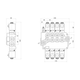 Hydraulic distributor 4z80 4xa1 12v badestnost