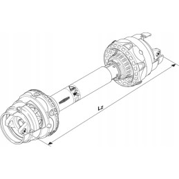 PTO shaft without forks PWZ 480 l 1210 mm shaft