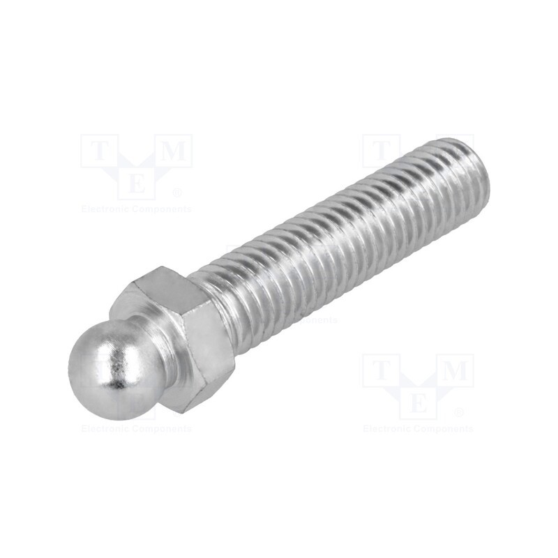 1 pcs x FATH - 098MM10040M - Pin, M10, Plunger mat: steel, Ø: 10mm, Plating: zinc, Spanner: 13mm
