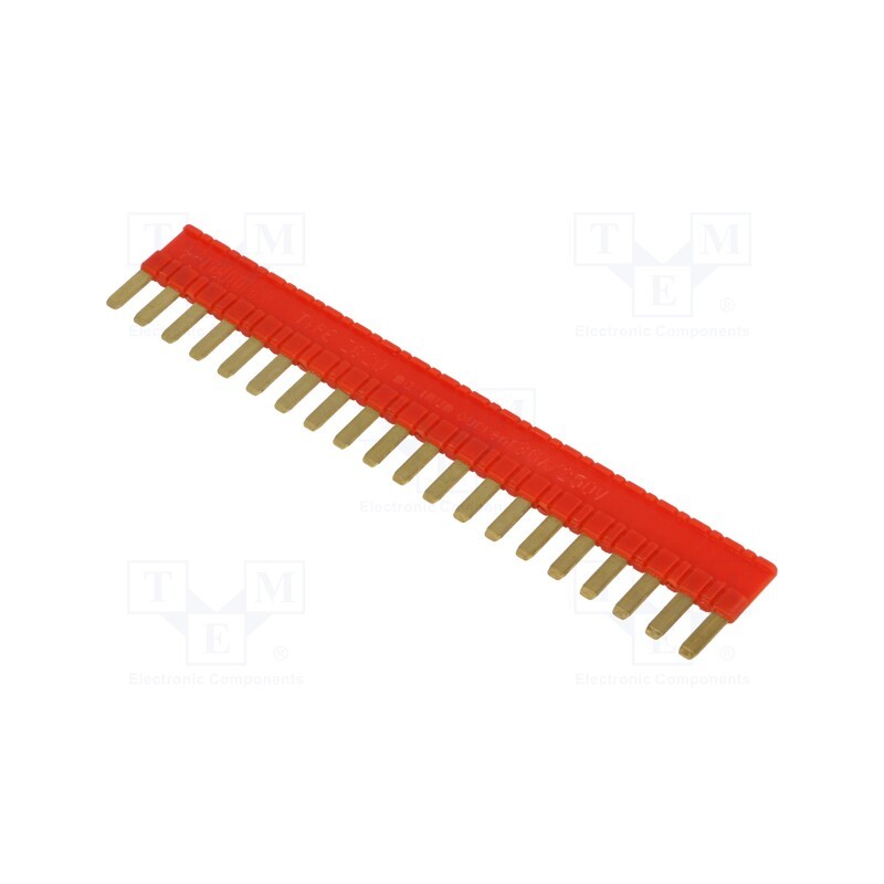 1 pcs x RELPOL - ZG20-1 - Connection bridge, 36A, Electr.connect: Push-in, OEM: 2608954, red