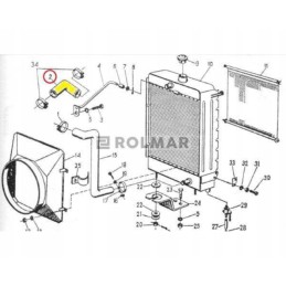 Upper radiator rubber hose original Ursusc 330