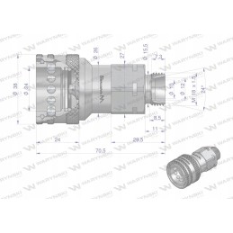 Hydraulic quick coupler 9100818g ISO 7241 a