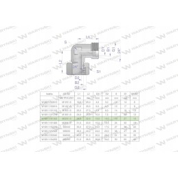 Metric hydraulic elbow ab m22x1 5 15l var