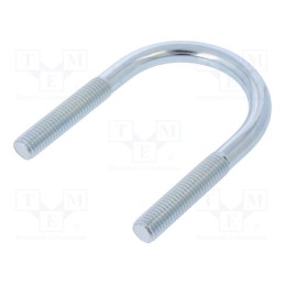 1 pcs x DROMET - CB12..61.110(2') - U-bolt, B, 1.75, steel, zinc, Thread len: 53mm, for fixing pipes